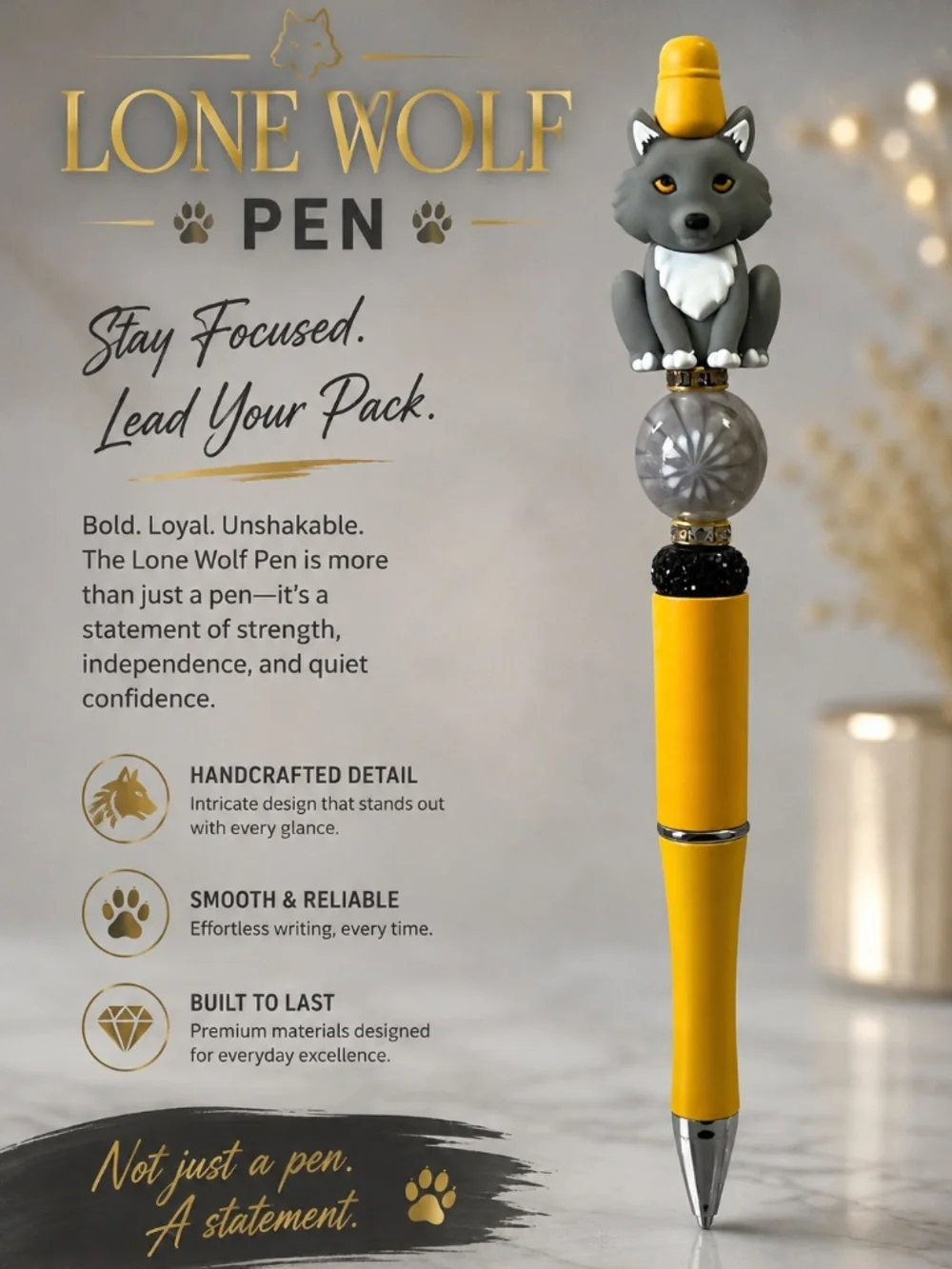 Golden Eyes Wolf Pen